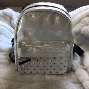 Girls Holographic Backpack Purse